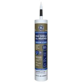 GE Max Shield MAWD410BK Sealant, Black, 24 hr Curing, 40 to 100 deg F, 10.1 oz Cartridge