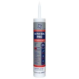 GE MAKB310CR Ultra-Seal Pro Caulk, Clear, 24 hr Curing, 40 to 100 deg F, 10.1 oz Cartridge