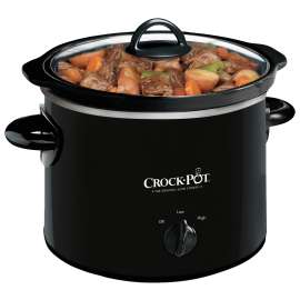 Crock-Pot SCR200-B Manual Slow Cooker, 2 qt Capacity, Stoneware, Black