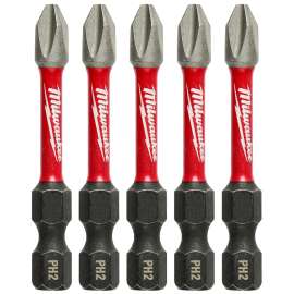 Milwaukee 48-32-4602 Power Bit, #2 Drive, Phillips Drive, 1/4 in Shank, Hex Shank, 2 in L, Steel