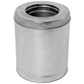 SELKIRK SuperVent 2100 JM6S12 Chimney Pipe, 10 in OD, 12 in L, Stainless Steel