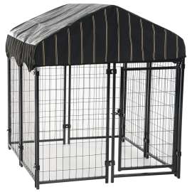 Lucky Dog CL 60445 Modular Pet Play Pen, 4 ft OAL, 4 ft OAW, 4-1/2 ft OAH, Steel, Powdered, Black