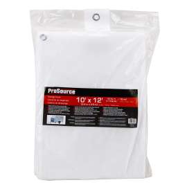 ProSource TW1012 Tarp, 12 ft L, 10 ft W, 10 mil Thick, Plastic, White