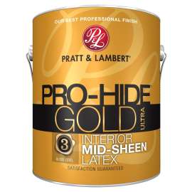 Pratt & Lambert Pro-Hide Gold Ultra Z9580 0000Z9583-16 Interior Paint, Mid-Sheen, Neutral Base, 1 gal