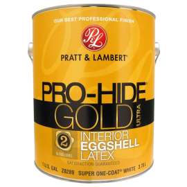 Pratt & Lambert Pro-Hide Gold Ultra Z8280 Z8289-16 Interior Paint, Eggshell, White, 1 gal