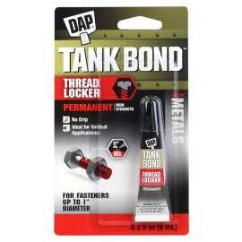 DAP 7079800166 Permanent Thread Locker, Red, Liquid, 0.2 oz Tube