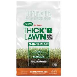 Scotts Turf Builder 30177 Thick'R Lawn Bermuda Grass Seed, 12 lb Bag
