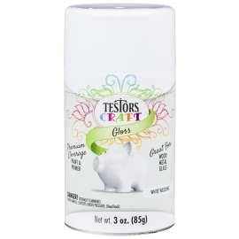 TESTORS 304353 Craft Paint, Gloss, White Wedding, 3 oz, Aerosol Can