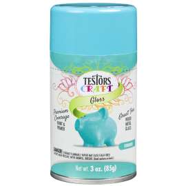 TESTORS 304358 Craft Paint, Gloss, Turquoise, 3 oz, Aerosol Can