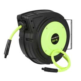 Flexzilla L8250FZ Air Hose Reel, 3/8 in ID, 50 ft L, 150 psi Pressure, Polypropylene