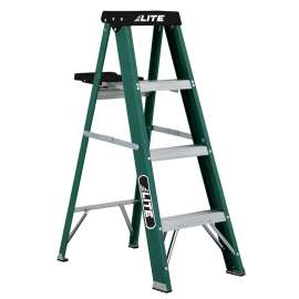 Louisville LP-30477 Step Ladder, 225 lb, Type 2 Duty Rating, Fiberglass