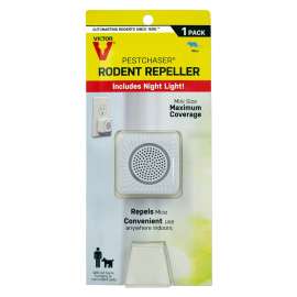 Victor PestChaser M751K Rodent Repellent with Nightlight, 1.69 in L, 1-3/4 in W, 1-3/4 in H