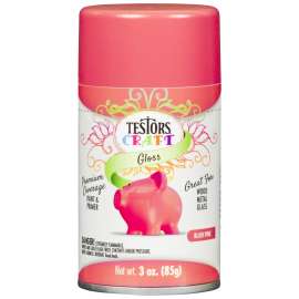 TESTORS 321198 Craft Paint, Gloss, Blush Pink, 3 oz, Aerosol Can