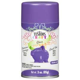 TESTORS 321199 Craft Paint, Gloss, Concord Grape, 3 oz, Aerosol Can