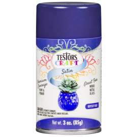 TESTORS 321204 Craft Paint, Satin, Odyssey Blue, 3 oz, Aerosol Can