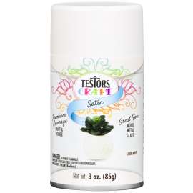 TESTORS 321206 Craft Paint, Satin, Linen White, 3 oz, Aerosol Can