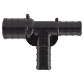 Apollo Valves PXPAT3412125PK Pipe Tee, 3/4 x 1/2 x 1/2 in, Barb, Plastic, Black, 200 psi Pressure