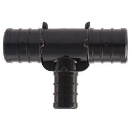 Apollo Valves PXPAT3434125PK Pipe Tee, 3/4 x 1/2 in, Barb, Plastic, Black, 200 psi Pressure