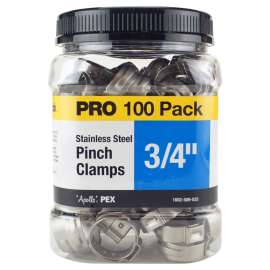 Apollo Valves PXPC34100JR Pinch Clamp, Stainless Steel