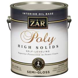 ZAR 34713 Classic Wood Finish Polyurethane, Semi-Gloss, Liquid, Amber, 1 gal, Can