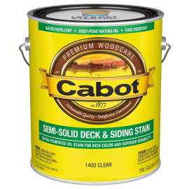 Cabot 140.0001400.007 Deck and Siding Stain, Clear, Liquid, 1 gal