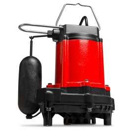 Red Lion 14942653 Sump Pump, 6.5 A, 115 V, 1/2 hp, 4000 gph, Cast Iron
