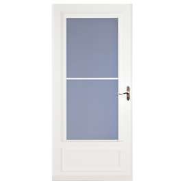 Larson Screen Away 830-82-032 Storm Door, 36 in W, 81 in H, Retractable Screen, Wood/Aluminum, White