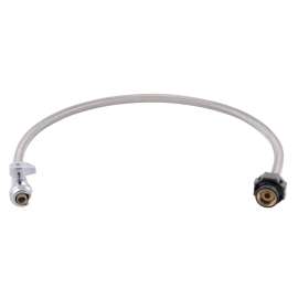 SharkBite 24687 Faucet Connector, Flexible, 1/2 in Inlet, Push-To-Connect Inlet, 1/2 in Outlet, Push Outlet, 30 in L