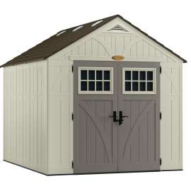 Suncast Tremont BMS8100 Storage Shed, 547 cu-ft Capacity, 8 ft 4-1/2 in W, 10 ft 2-1/4 in D, 8 ft 7 in H, Resin