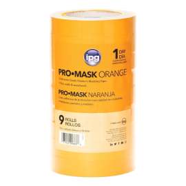 IPG PG505-24 (99663) Masking Tape, 60 yd L, 1 in W, Crepe Paper Backing, Orange
