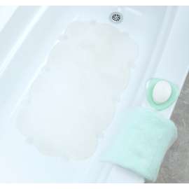 SlipX Solutions 06001 Divine Design Heavenly Comfort Cloud Bath Mat with Microban, 29 in L, 17 in W, Vinyl Mat Surface
