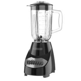Black+Decker BL2010BG Countertop Blender, 40 oz Bowl, 550 W, 10-Speed, Plastic, Black, Glass Bowl