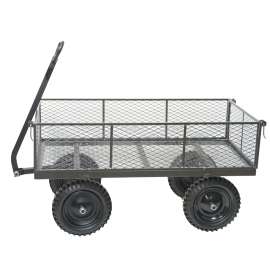 Landscapers Select FORZACT1200 Cart 1200 lb Garden Cart, 1200 lb, 4-Wheel, 13 x 3 in Wheel, Gray