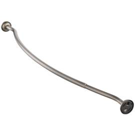 Simple Spaces SD-CSR-VB Shower Curtain Rod, 13-1/2 lb, 52 to 72 in L Adjustable, 1 in Dia Rod, Steel, Venetian Bronze