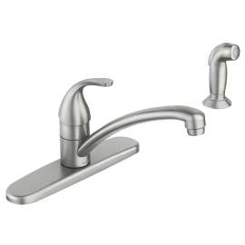 Moen Adler 87604SRS Kitchen Faucet, 1.5 gpm, 4 -Faucet Hole, Spot Resistant Stainless, Sink Deck Mounting, Lever Handle