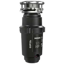 Moen GX PRO Series GXP33C Garbage Disposal, 30.8 oz Grinding Chamber, 1/3 hp Motor, 115 V, Black