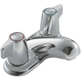 Moen 84013 Bathroom Faucet, 1.2 gpm, 2-Faucet Handle, 3-Faucet Hole, Metal, Chrome Plated, 4 in Faucet Centers