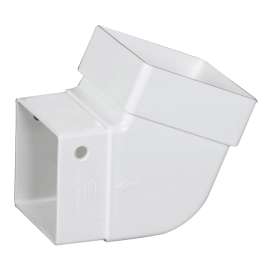 ELBOW CONTEMP SQ VINYL WHT 2IN