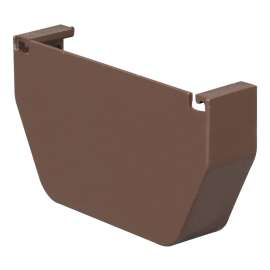 Amerimax T1511 Gutter End Cap, 5 in L, Vinyl, Brown