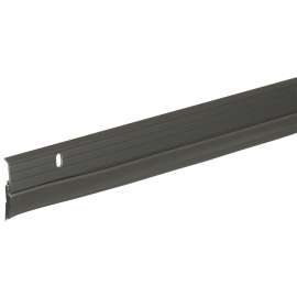 Frost King 3B59H Door Sweep, 36 in L, 1-3/4 in W, Aluminum Flange, Vinyl Insert