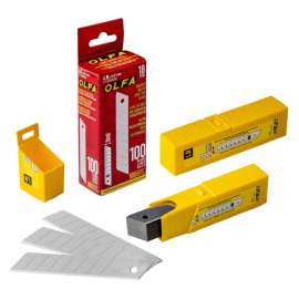Olfa 1123433 Utility Blade, 18 mm, Tool Steel, Snap-Off Edge