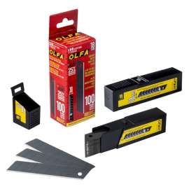 Olfa 1123432 Utility Blade, 18 mm, Carbon Tool Steel, Snap-Off Edge