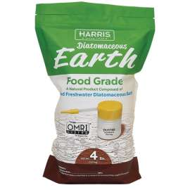 HARRIS DE-FG4P Diatomaceous Earth with Powder Duster, Powder, 4 lb Bag