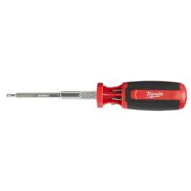 Milwaukee 48-22-2133 Multi-Bit Driver, 1/4 in Drive, Torx Drive, 9 in OAL, Plastic Handle, Barrel-Grip Handle