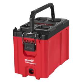 Milwaukee PACKOUT 48-22-8422 Compact Tool Box, 75 lb, Polypropylene, Red, 16.2 in L x 10 in W x 13 in H Outside