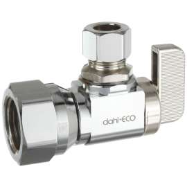 Dahl mini-ball 611-53-31-BAG Angle Valve, 1/2 x 3/8 in Connection, FIP x Compression, 250 psi Pressure, Brass Body