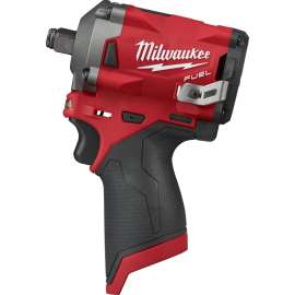 Milwaukee M12 FUEL 2555-20 Stubby Impact Wrench, Tool Only, 12 V, 1/2 in Drive, Square Drive, 0 to 3200 ipm