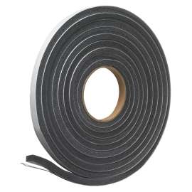 Frost King L347 Foam Tape, 1/2 in W, 17 ft L, 3/8 in Thick, Polyfoam, Charcoal