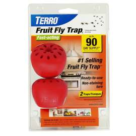 TERRO T2502 Fruit Fly Trap, Liquid, Vinegar, 2 Pack