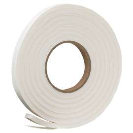 Frost King R534WH Foam Tape, 3/4 in W, 10 ft L, 5/16 in Thick, Rubber, White